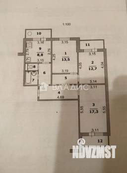 3-к квартира, вторичка, 72м2, 4/10 этаж