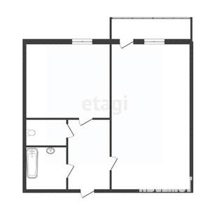 1-к квартира, вторичка, 34м2, 1/9 этаж
