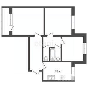 3-к квартира, вторичка, 58м2, 4/9 этаж