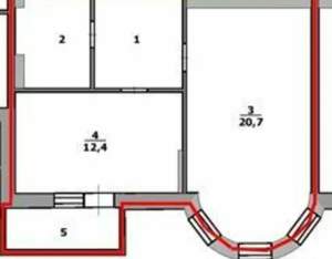 1-к квартира, вторичка, 48м2, 8/9 этаж