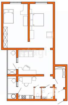 3-к квартира, вторичка, 63м2, 1/10 этаж