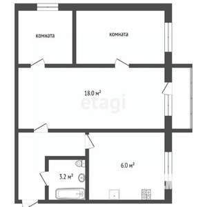 2-к квартира, вторичка, 44м2, 4/4 этаж