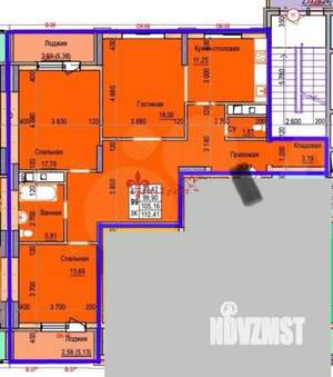3-к квартира, вторичка, 110м2, 9/11 этаж