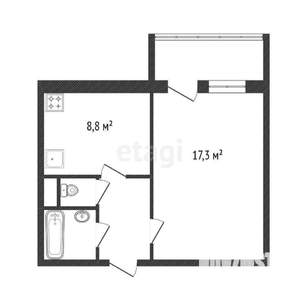 1-к квартира, вторичка, 35м2, 8/10 этаж