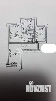 3-к квартира, вторичка, 58м2, 1/9 этаж