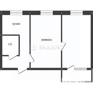 2-к квартира, вторичка, 45м2, 2/2 этаж