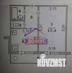 1-к квартира, вторичка, 34м2, 3/10 этаж