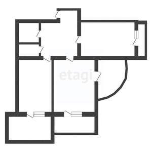 2-к квартира, вторичка, 58м2, 3/12 этаж