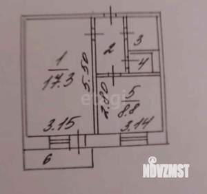 1-к квартира, вторичка, 35м2, 1/9 этаж