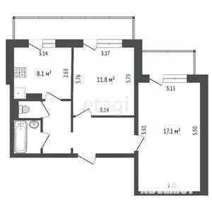 2-к квартира, вторичка, 50м2, 8/10 этаж