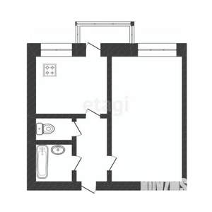 1-к квартира, вторичка, 34м2, 10/12 этаж