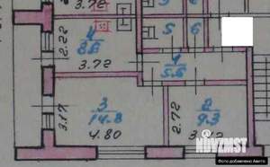 2-к квартира, вторичка, 42м2, 1/2 этаж