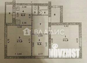3-к квартира, вторичка, 72м2, 1/3 этаж