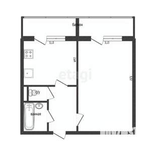 1-к квартира, вторичка, 39м2, 1/10 этаж