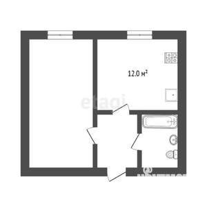 1-к квартира, вторичка, 33м2, 2/3 этаж
