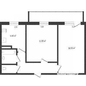 2-к квартира, вторичка, 52м2, 8/10 этаж