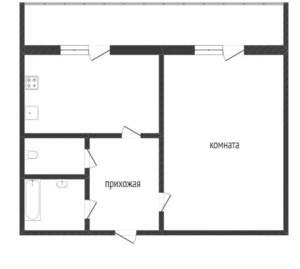 1-к квартира, вторичка, 34м2, 2/10 этаж