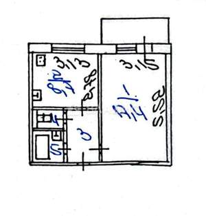 1-к квартира, вторичка, 34м2, 9/10 этаж