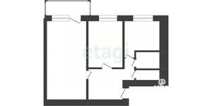 2-к квартира, вторичка, 42м2, 5/5 этаж