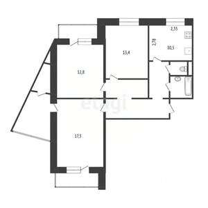 3-к квартира, вторичка, 75м2, 7/9 этаж