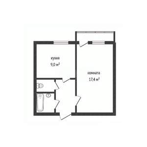 1-к квартира, вторичка, 37м2, 10/12 этаж