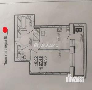 1-к квартира, сданный дом, 38м2, 9/14 этаж