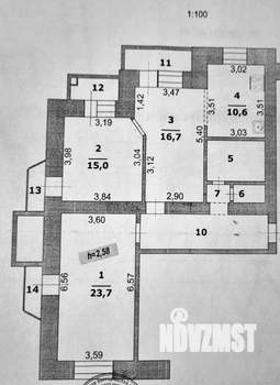 3-к квартира, вторичка, 90м2, 13/15 этаж