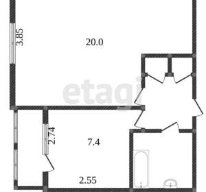 1-к квартира, вторичка, 38м2, 6/11 этаж