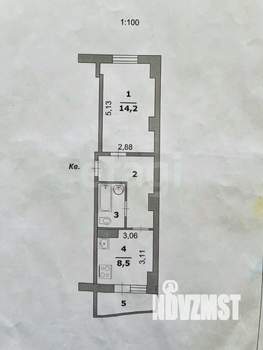 1-к квартира, вторичка, 34м2, 5/9 этаж