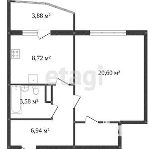 1-к квартира, вторичка, 35м2, 8/10 этаж