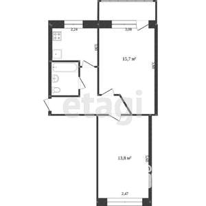 2-к квартира, вторичка, 65м2, 13/17 этаж