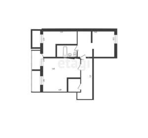 3-к квартира, вторичка, 100м2, 2/14 этаж