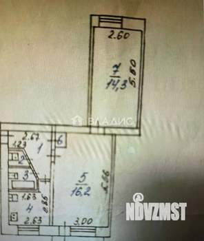2-к квартира, вторичка, 46м2, 5/5 этаж