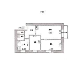 3-к квартира, вторичка, 51м2, 3/5 этаж
