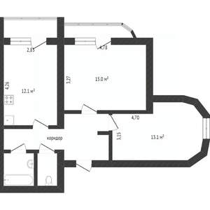 2-к квартира, вторичка, 61м2, 9/12 этаж