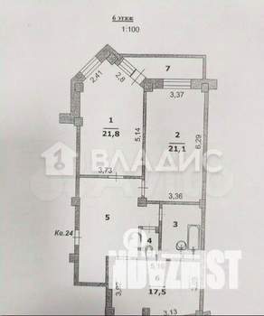 2-к квартира, вторичка, 89м2, 6/10 этаж