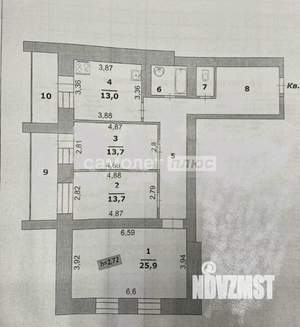 3-к квартира, вторичка, 104м2, 4/17 этаж
