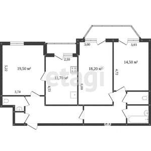 3-к квартира, вторичка, 97м2, 11/16 этаж