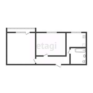 2-к квартира, вторичка, 47м2, 1/6 этаж