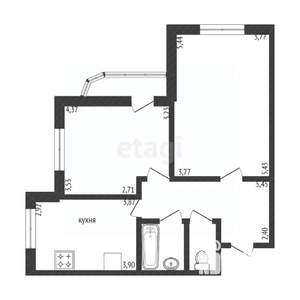 2-к квартира, вторичка, 61м2, 14/15 этаж