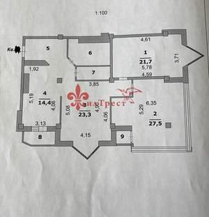 3-к квартира, вторичка, 110м2, 14/15 этаж