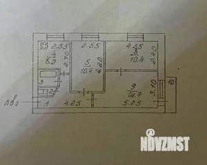 3-к квартира, вторичка, 51м2, 2/5 этаж