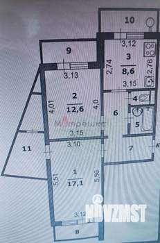 2-к квартира, вторичка, 59м2, 10/10 этаж