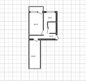2-к квартира, вторичка, 37м2, 5/5 этаж