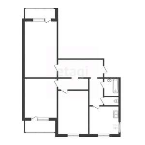 3-к квартира, вторичка, 72м2, 8/10 этаж