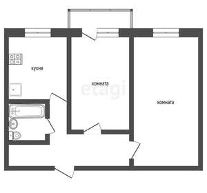 2-к квартира, вторичка, 40м2, 4/5 этаж