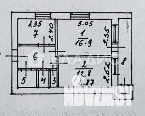 2-к квартира, вторичка, 49м2, 9/12 этаж