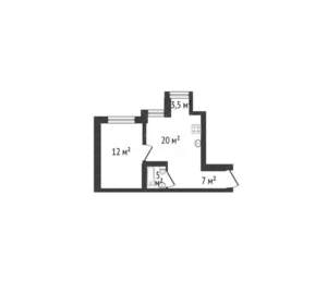 2-к квартира, вторичка, 47м2, 5/5 этаж