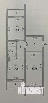 2-к квартира, вторичка, 72м2, 9/10 этаж