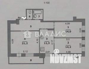 3-к квартира, вторичка, 80м2, 4/10 этаж